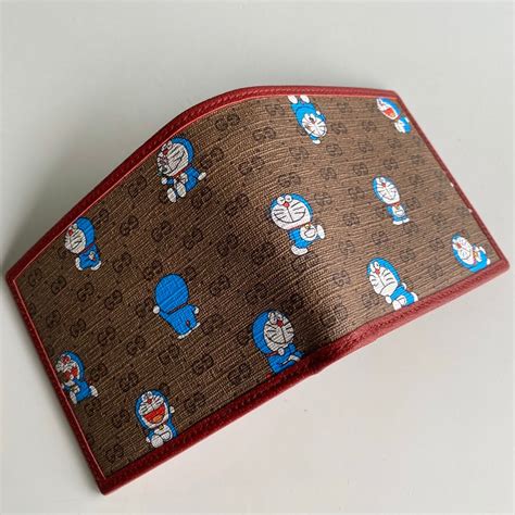 doraemon x gucci bi-fold wallet